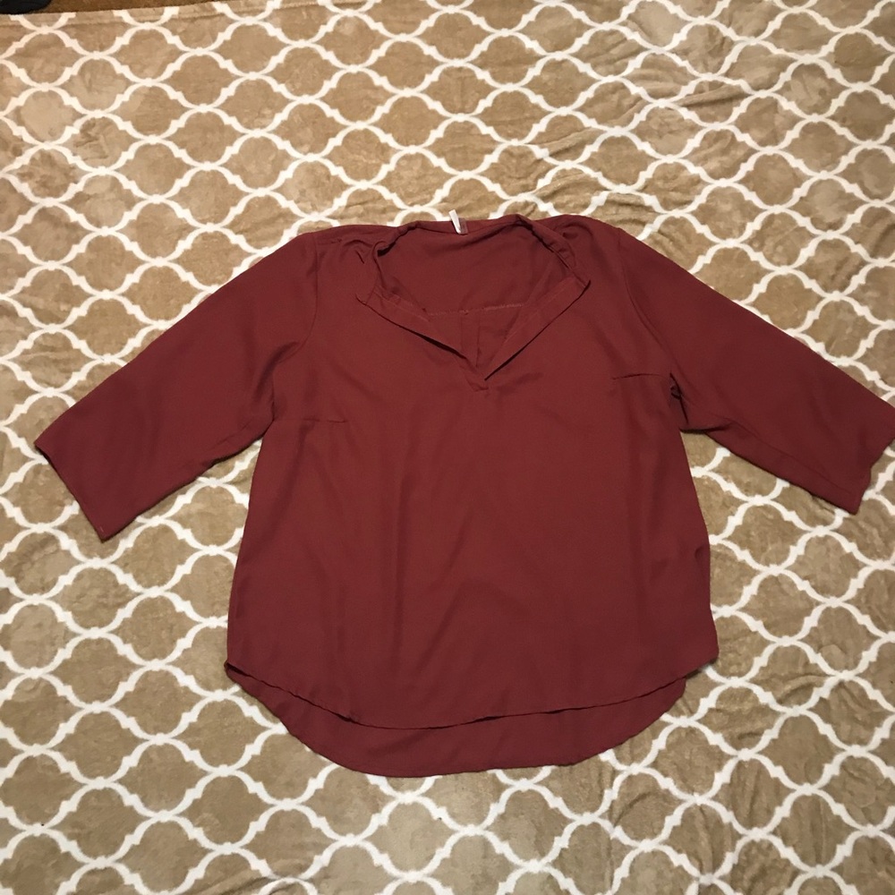 Red shirt not stretchy